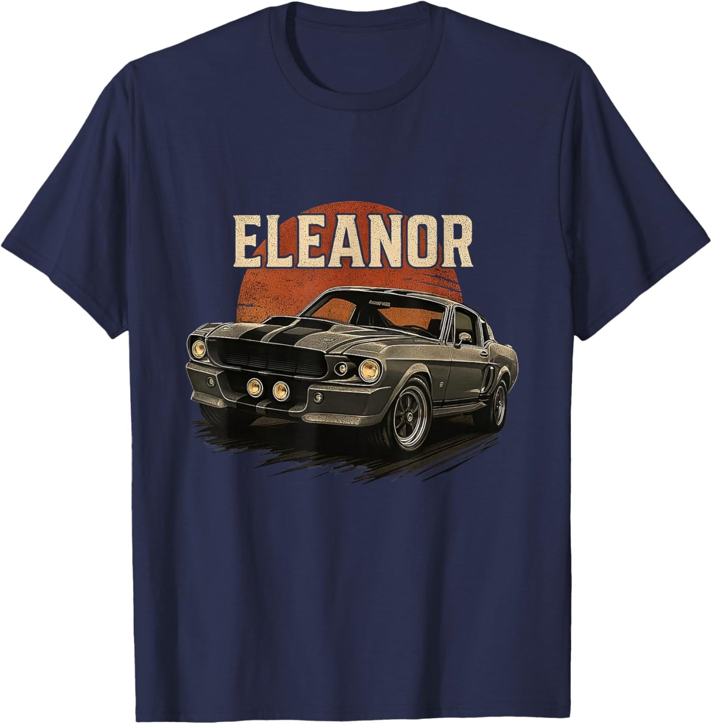 Eleanor American Muscle Car T-Shirt - T-Shirt | Navy