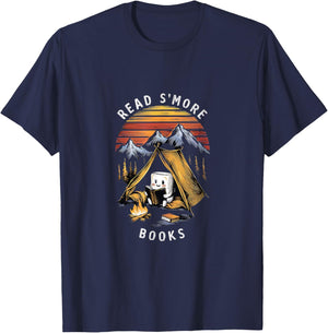 Read S'more Books Camping Outdoors Travel Campfire Smores T-Shirt - T-Shirt | Navy