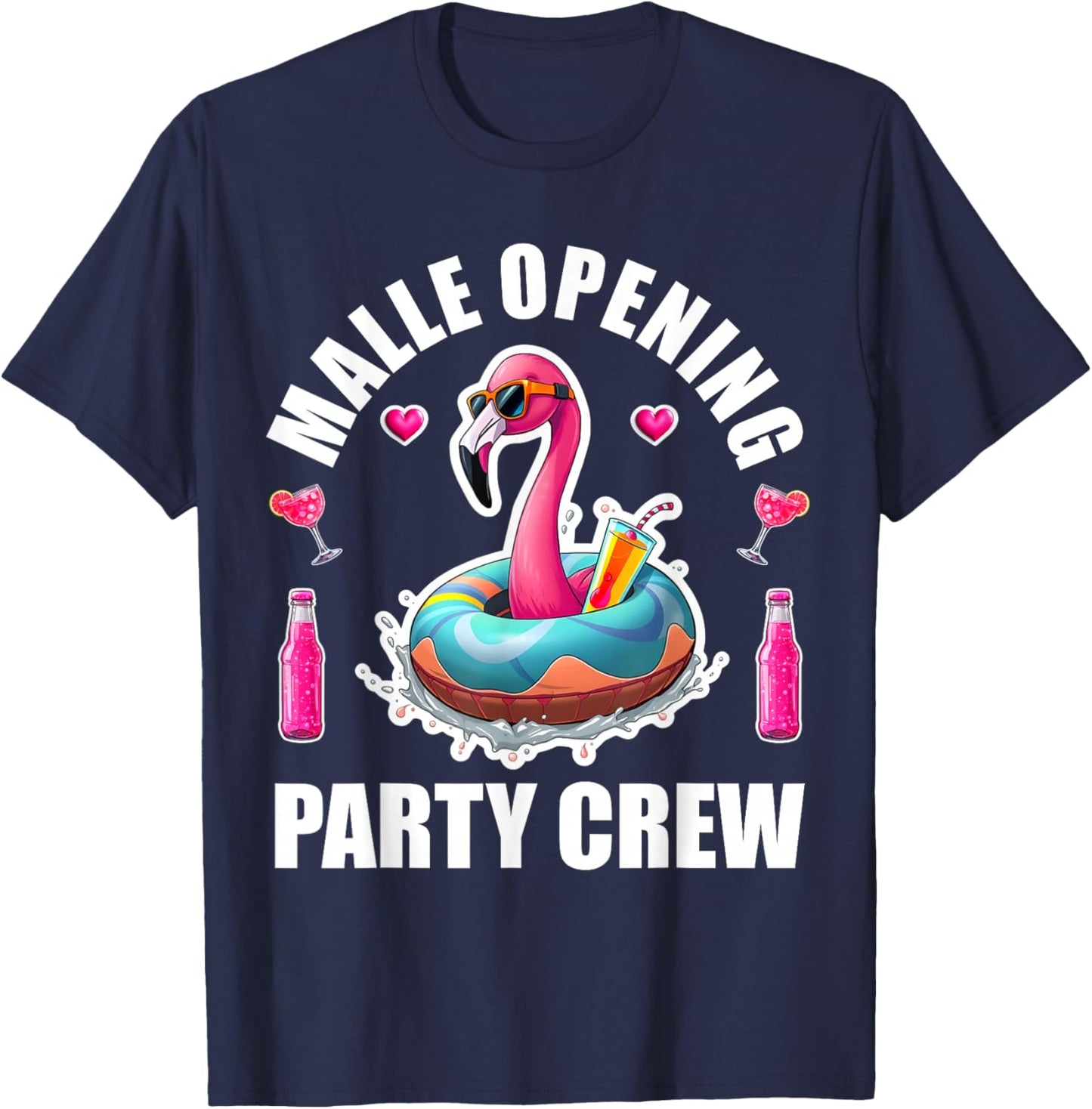 Malle Opening Party Mallorca Crew Summer T-Shirt - T-Shirt | Navy