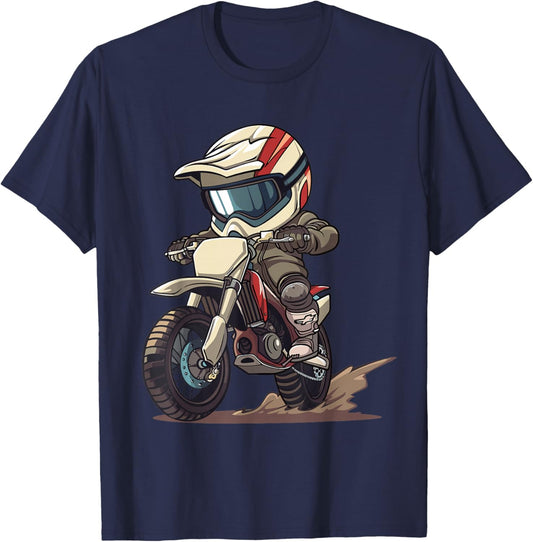 Kids Dirt Bike T-Shirt - T-Shirt | Navy
