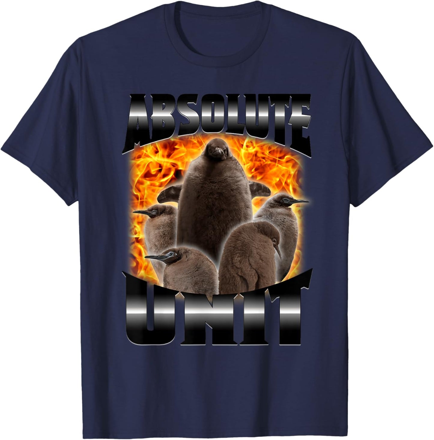 Cute Pesto Baby Penguin Funny Absolute Unit Bootleg Rap Fire T-Shirt - T-Shirt | Navy