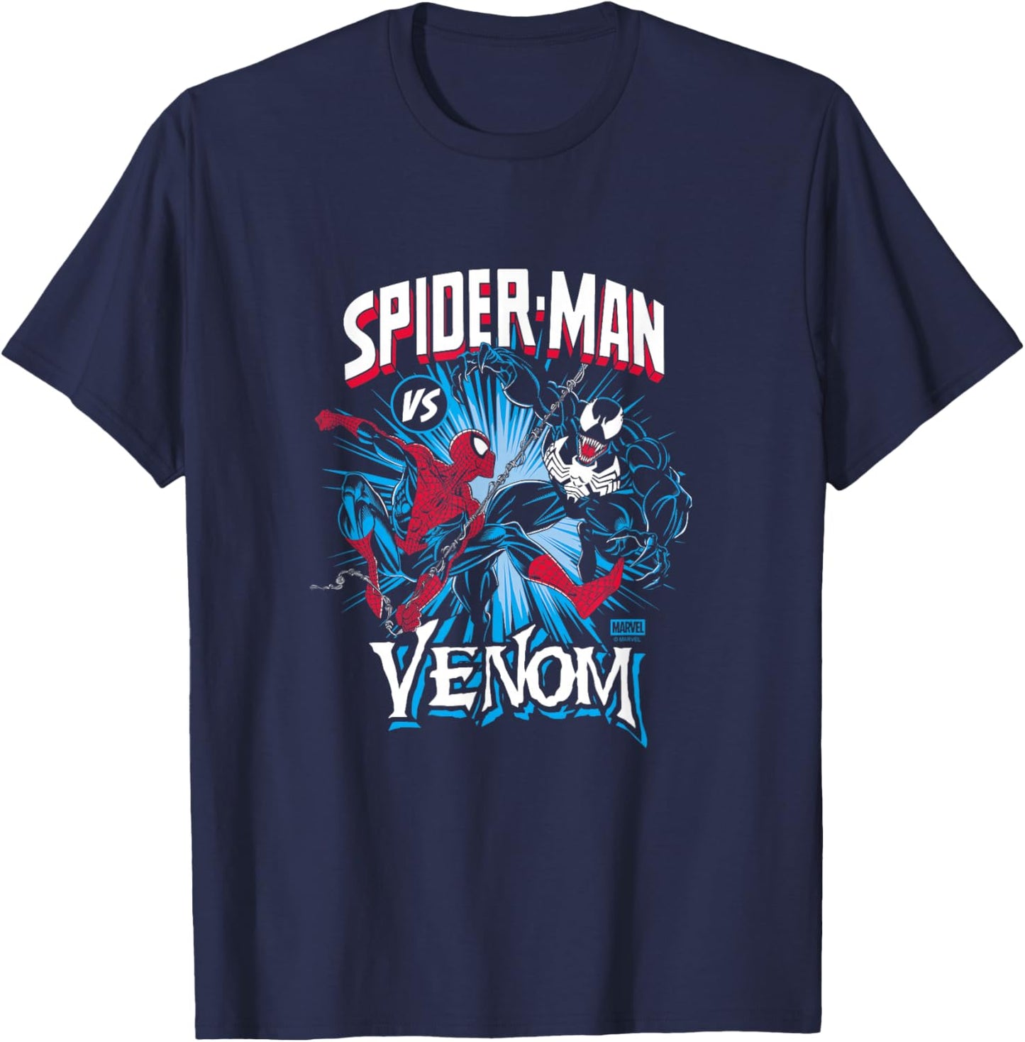 Spiderman - Spiderman vs Venom T-Shirt - T-Shirt | Navy