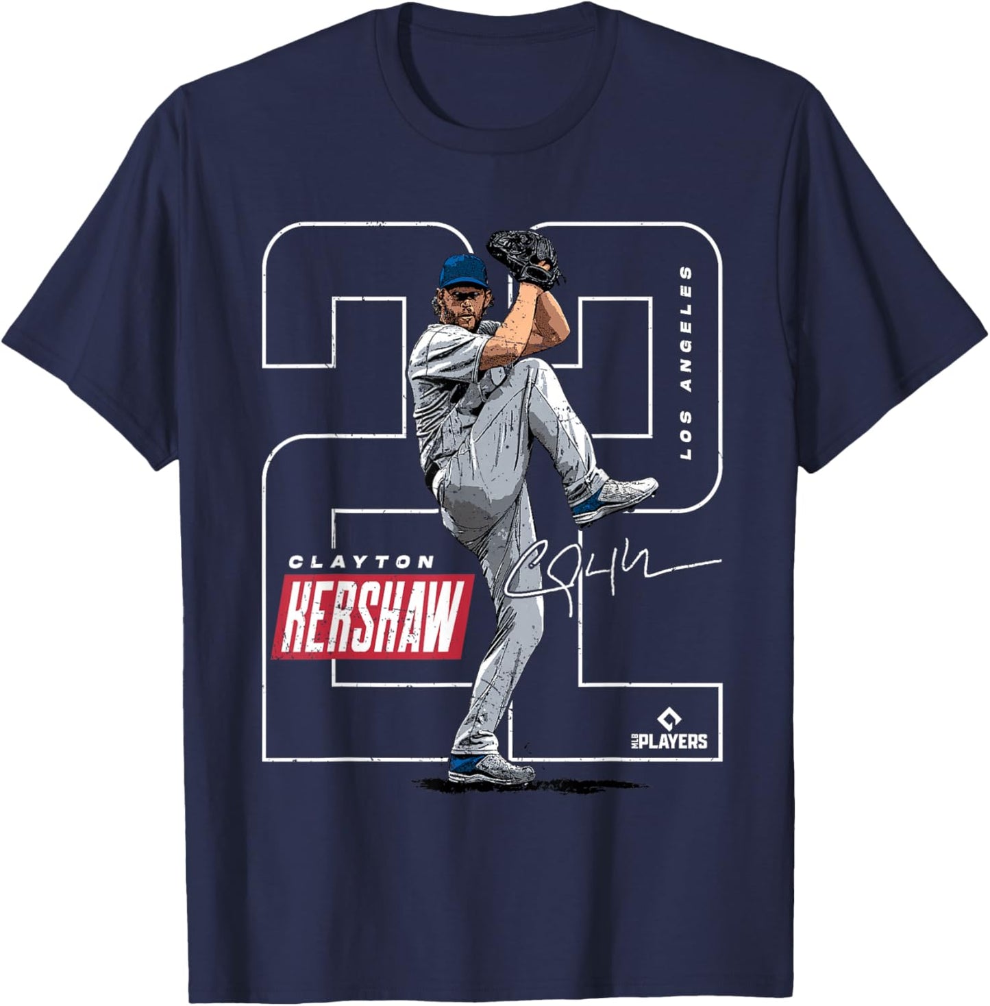 Clayton Kershaw | Los Angeles MLB Player League | MLBKER4040 T-Shirt - T-Shirt | Navy