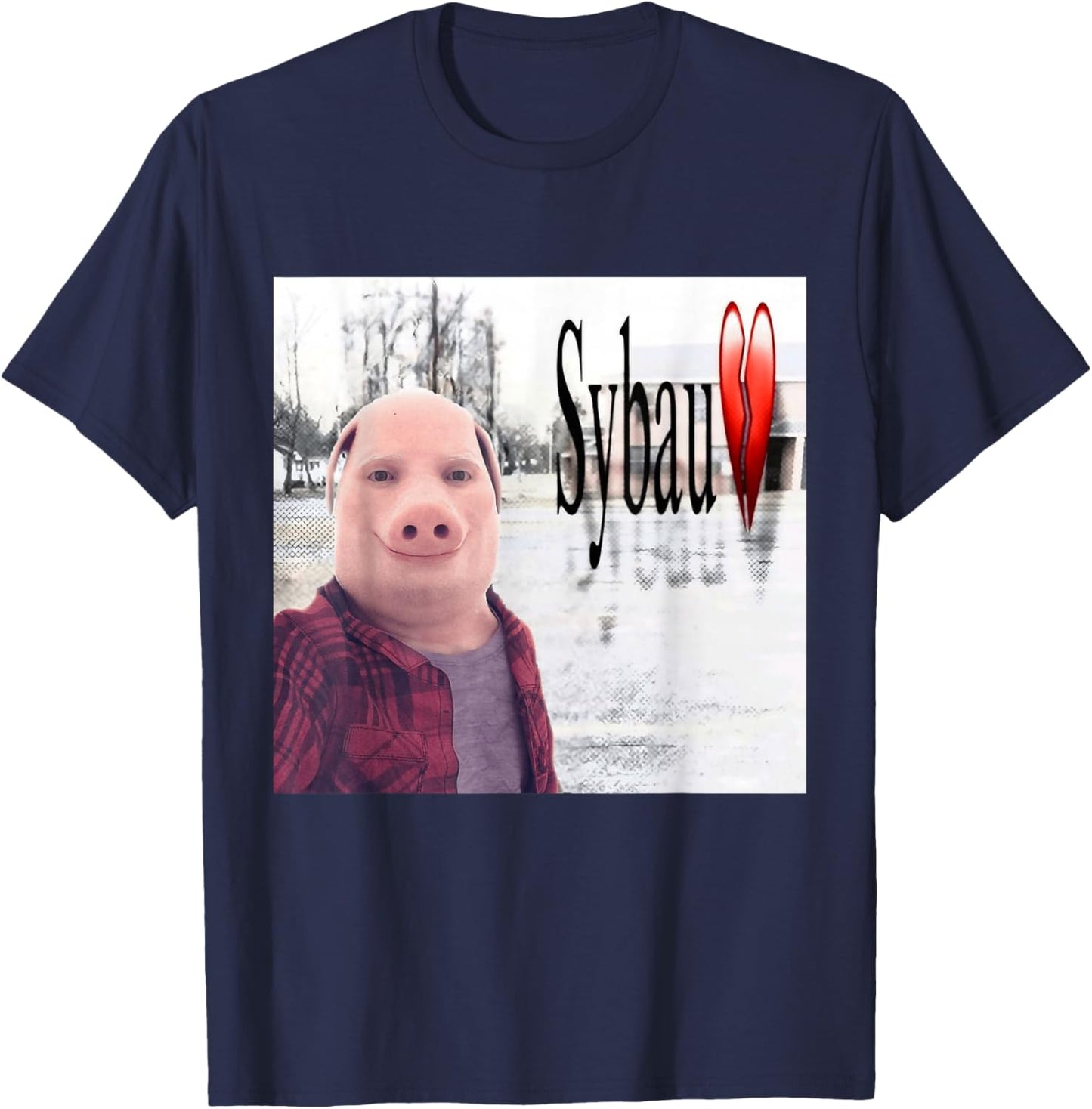 brainrot Cursed Funny inappripriate T-Shirt - T-Shirt | Navy
