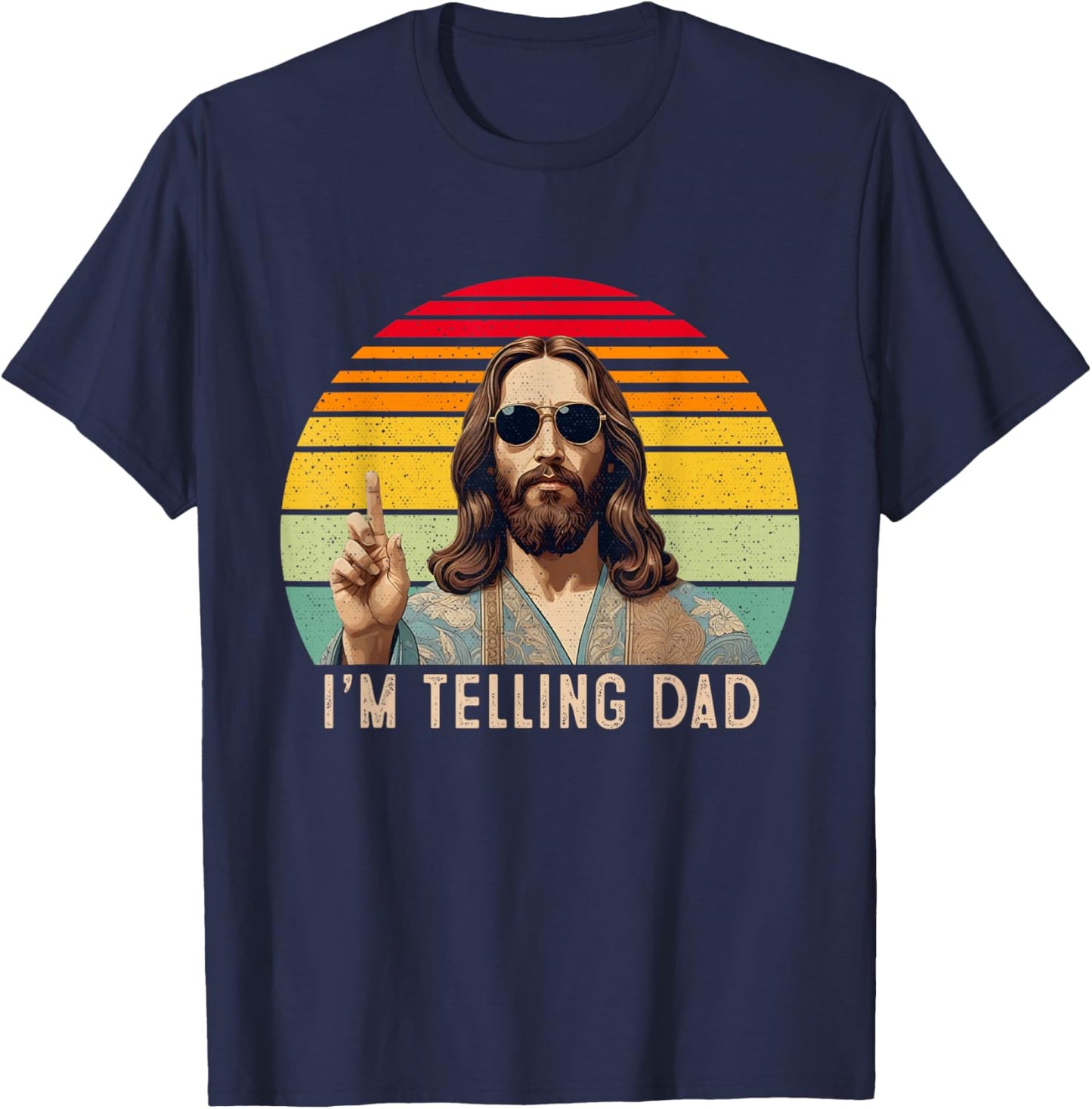 Vintage I'm Telling Dad Jesus shirts Women T-Shirt - T-Shirt | Navy