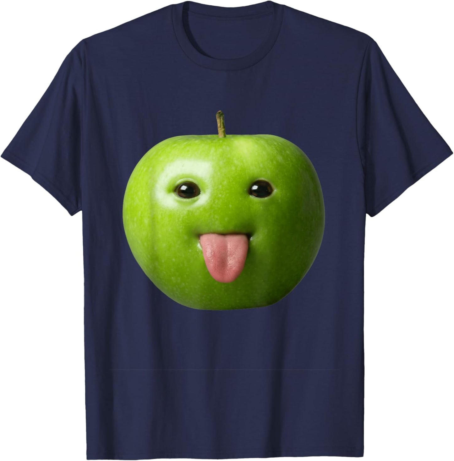 Ai Apple Meme Funny Brainrot Gen Z Viral Internet Joke Silly T-Shirt - T-Shirt | Navy