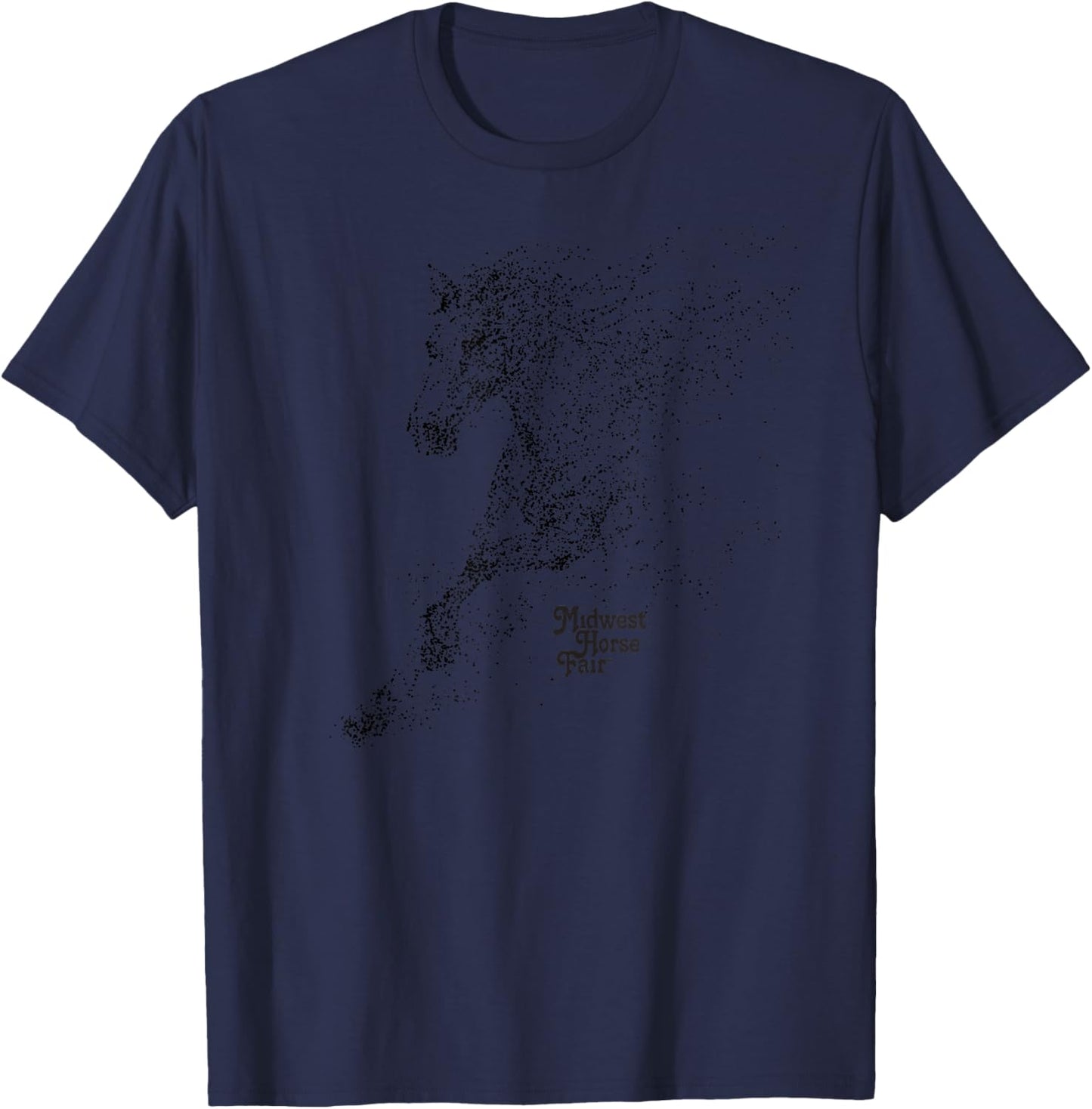 Midwest Horse Fair Dotted Horse (b) T-Shirt - T-Shirt | Navy