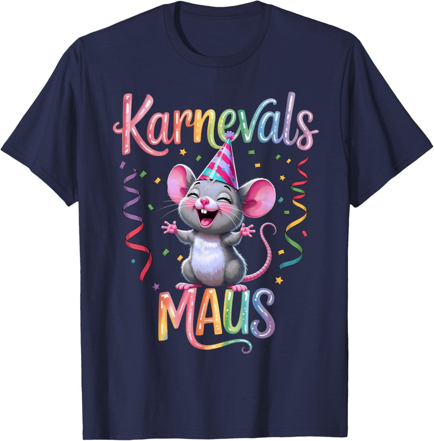 Carnival Mouse Cute Fancy Dress Motif and Children T-Shirt - T-Shirt | Navy