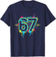 Funny Six Seven 6 7 Meme Graffiti Men Women Girls T Shirt T-Shirt - T-Shirt | Navy