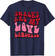 Valentines Day Snacks My Love Language Groovy Women Men Kids T-Shirt - T-Shirt | Navy