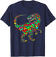 Happy Dot Day Colorful Polka Dot Dinosaur Toddler Boys Kids T-Shirt - T-Shirt | Navy