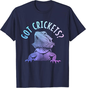 Bearded Dragon Got Crickets? Funny Reptile T-Shirt - T-Shirt | Navy