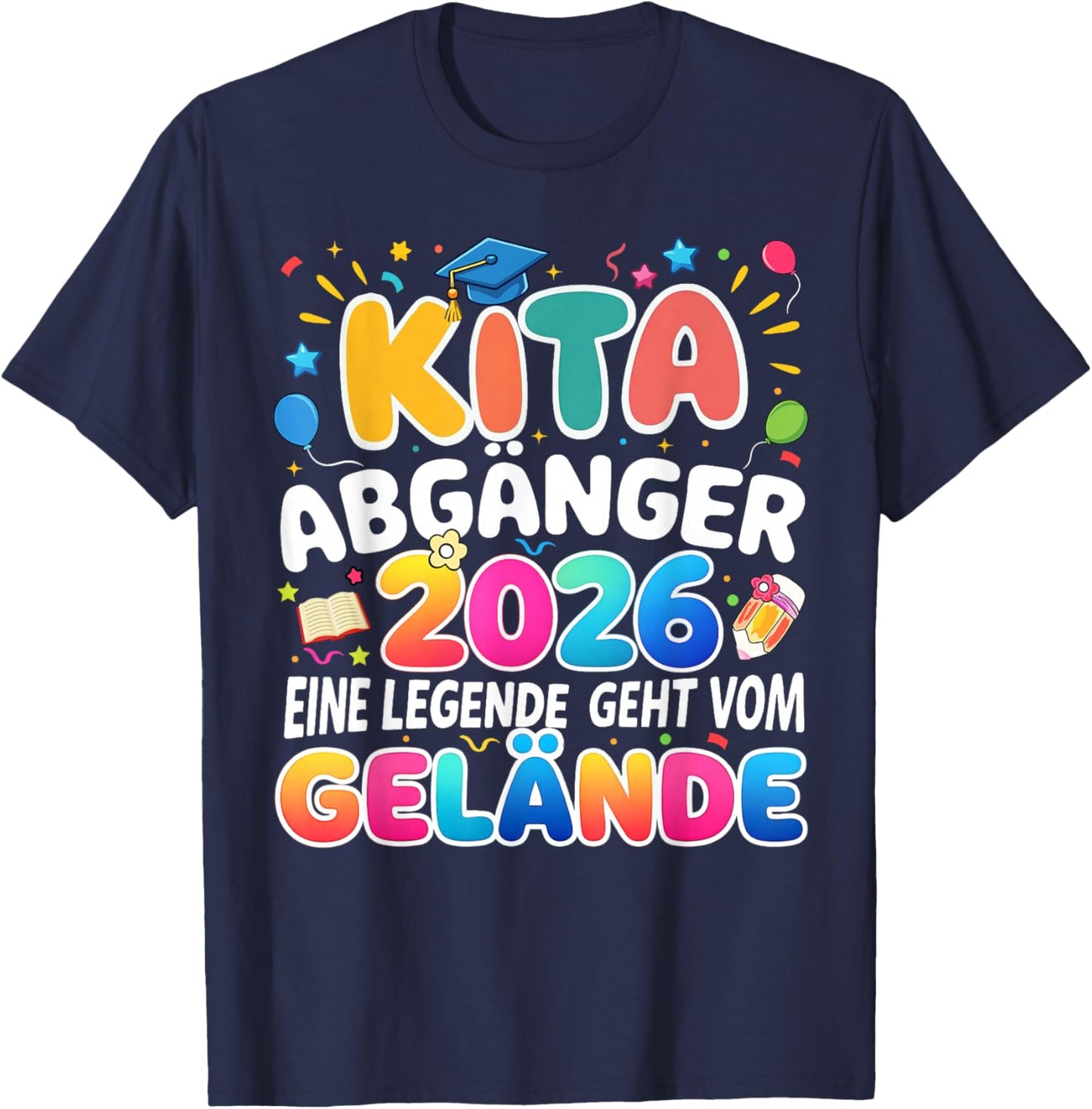 Kita abgänger 2026 Einschulung Schulkind Junge mädchen T-Shirt - T-Shirt | Navy