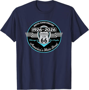 HWY 66 100 Year Anniversary Keepsake T-Shirt - T-Shirt | Navy