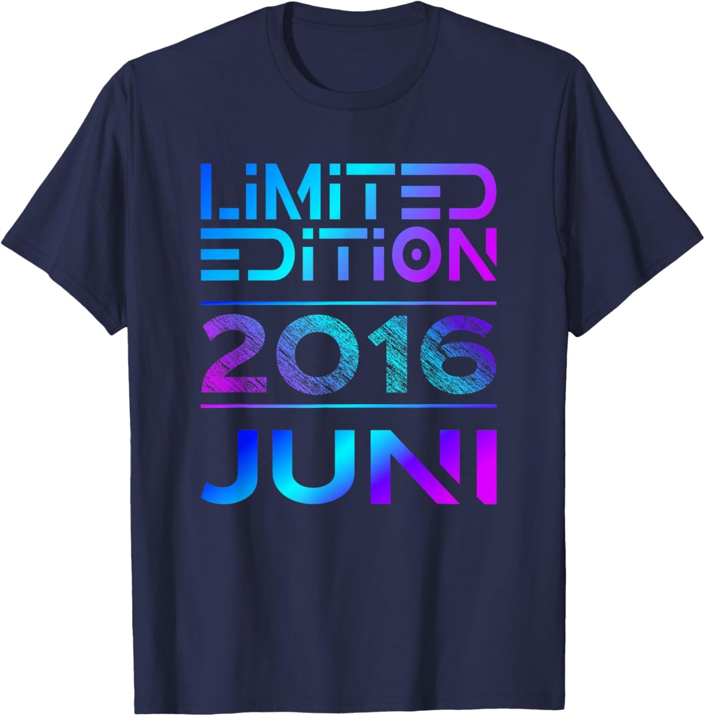 Limited Edition Juni 2016 Junge Mädchen 10. Geburtstag T-Shirt - T-Shirt | Navy