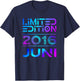 Limited Edition Juni 2016 Junge Mädchen 10. Geburtstag T-Shirt - T-Shirt | Navy
