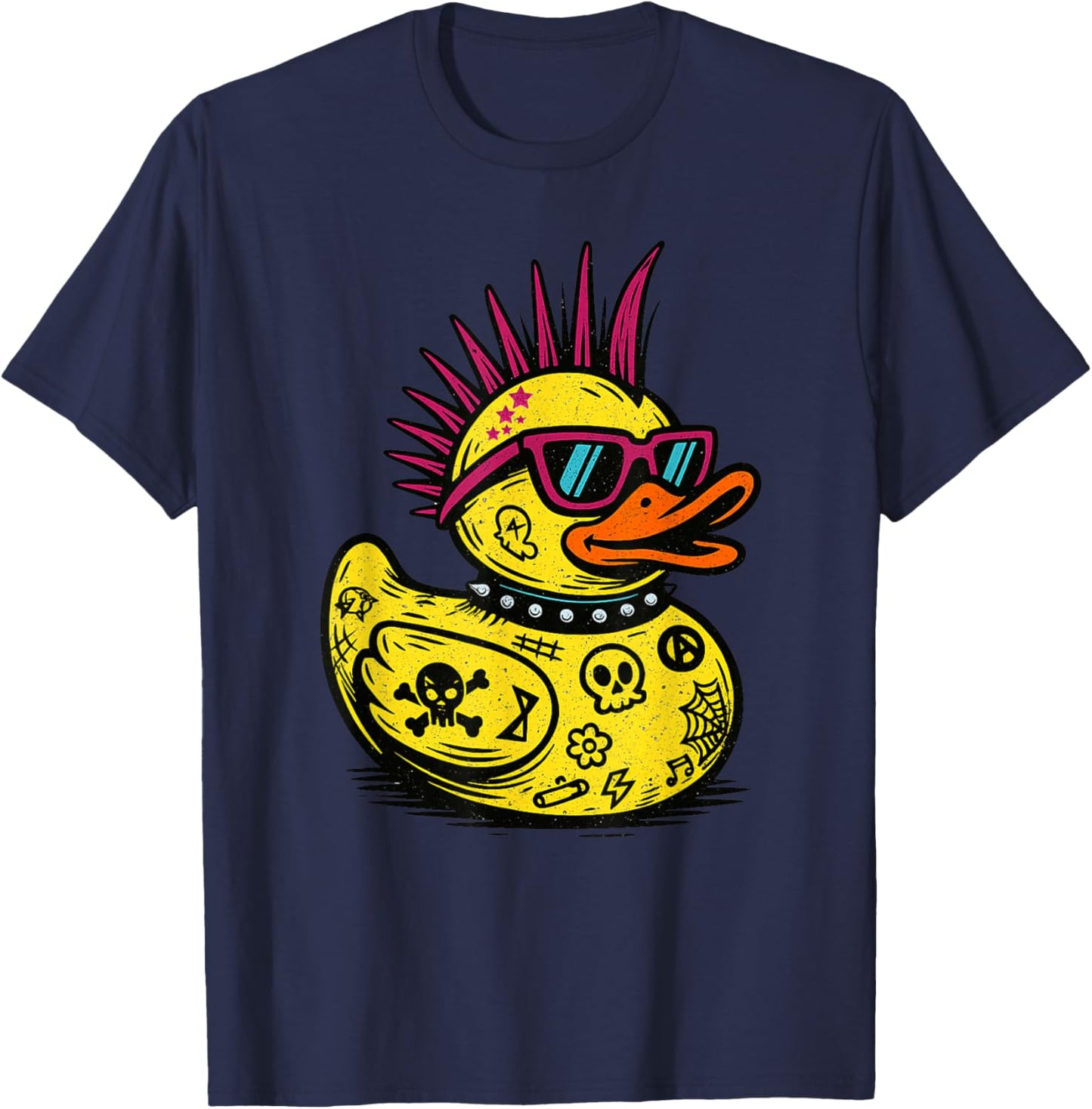 Punk Duck Duckling Punkrocker Kleinkind Sonnenbrille T-Shirt - T-Shirt | Navy