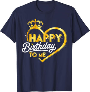 Happy Birthday To Me Queen African Birthday American Afro T-Shirt - T-Shirt | Navy