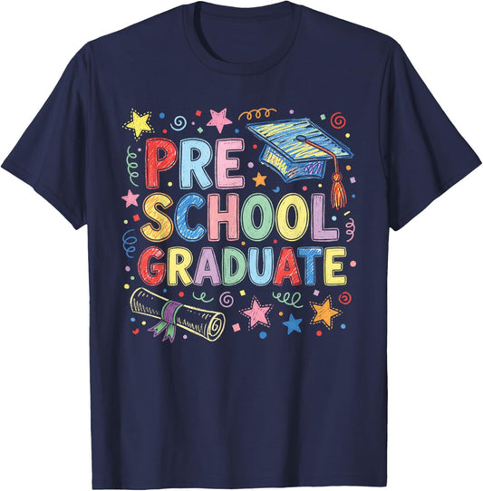 Graduation Class Pre-K Preschool Boys Girls T-Shirt - T-Shirt | Navy