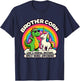 Brothercorn Funny Unicorn Riding T-Rex For Boys Kids Retro T-Shirt - T-Shirt | Navy
