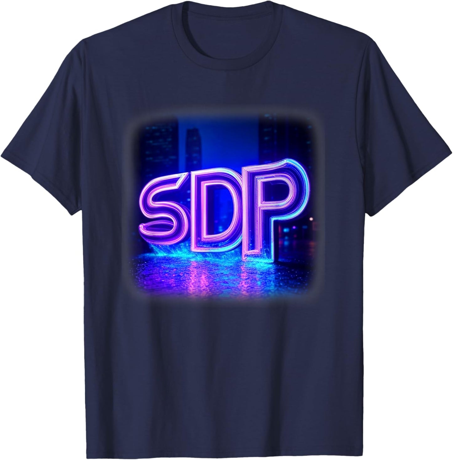 SDP Futuristic Logo T-Shirt - T-Shirt | Navy