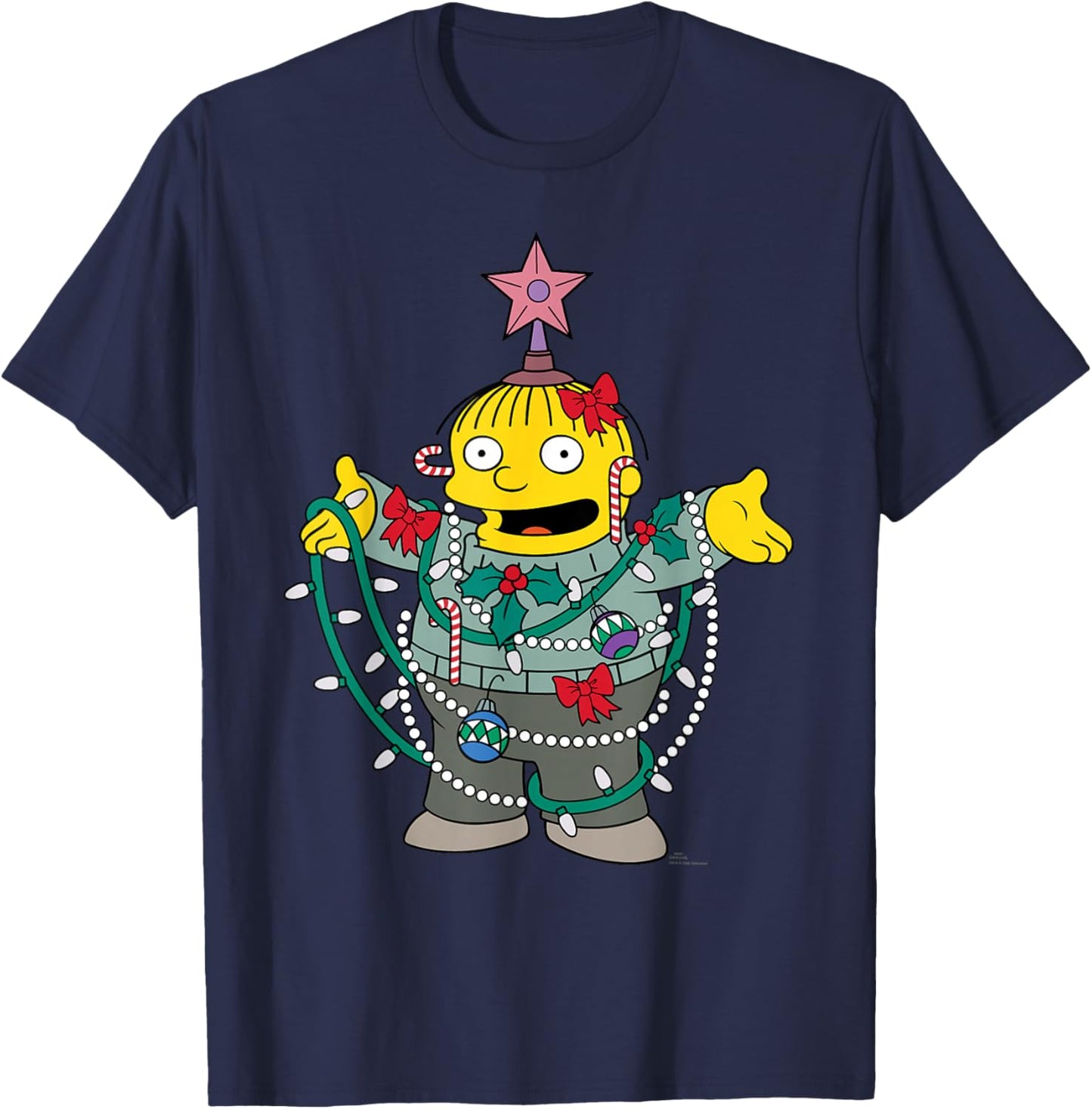 The Simpsons Holiday Ralph Wiggum Christmas Tree T-Shirt - T-Shirt | Navy