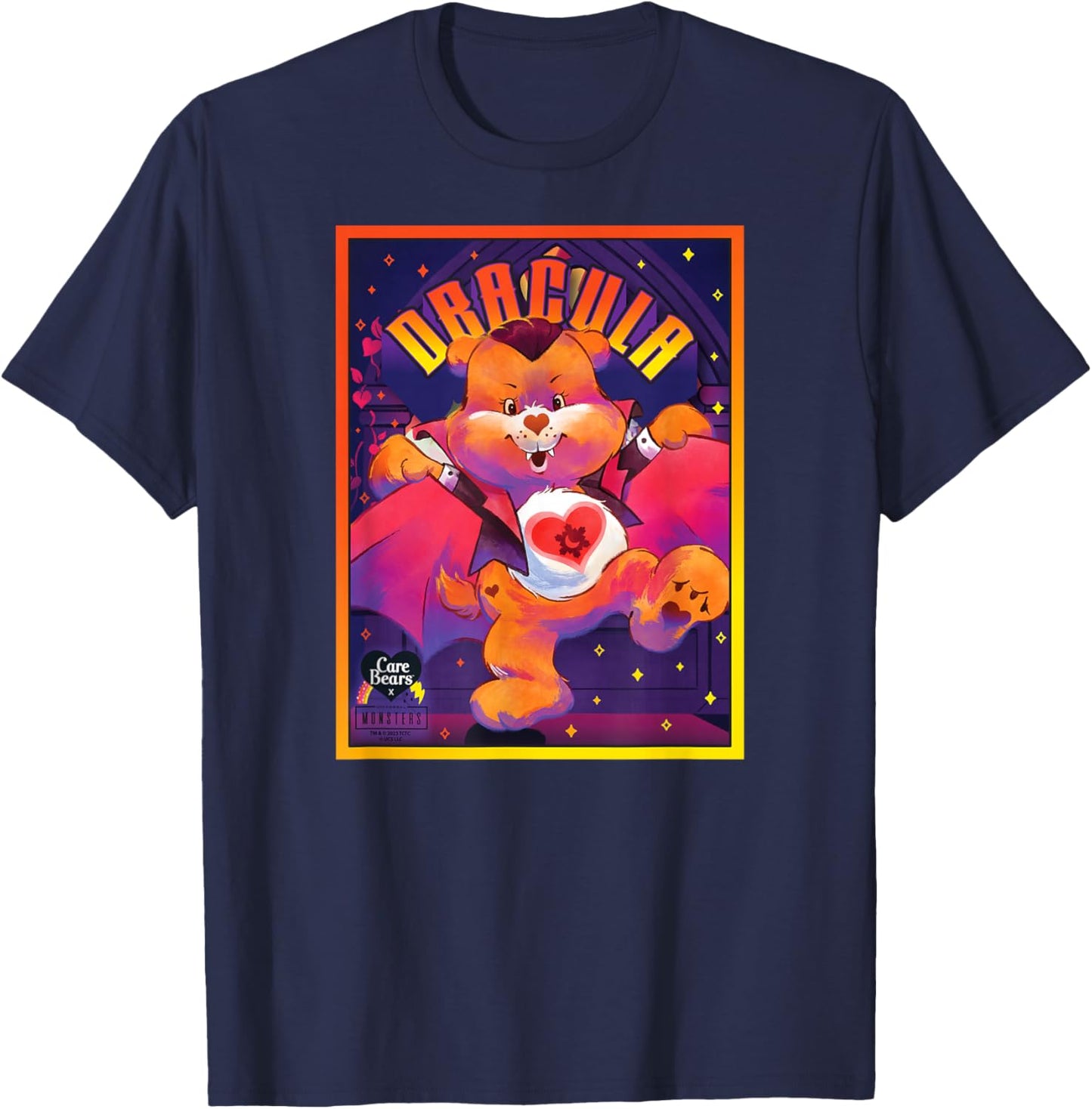 Care Bears x Universal Monsters Tenderheart Bear Dracula T-Shirt - T-Shirt | Navy
