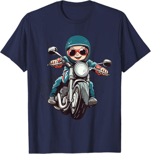 Boys Motorcycle T-Shirt - T-Shirt | Navy