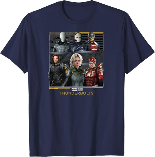 Marvel's Thunderbolts - Character Grid T-Shirt - T-Shirt | Navy