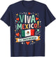Viva Mexico La Independencia Fiesta Mexican Independence Day T-Shirt - T-Shirt | Navy