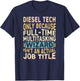 Wizard Job Title Quote - Funny Diesel Tech T-Shirt - T-Shirt | Navy
