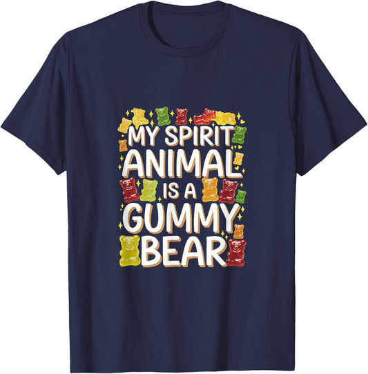 My Spirit Animal Is A Gummy Bear Candy Lover Kid T-Shirt - T-Shirt | Navy