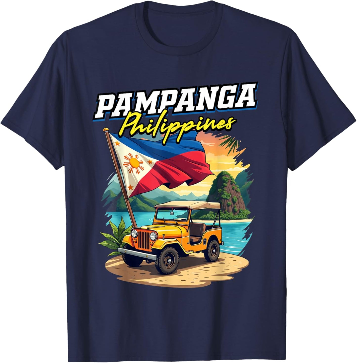 Pampanga Philippines Travel Vacation Filipino Souvenir T-Shirt - T-Shirt | Navy