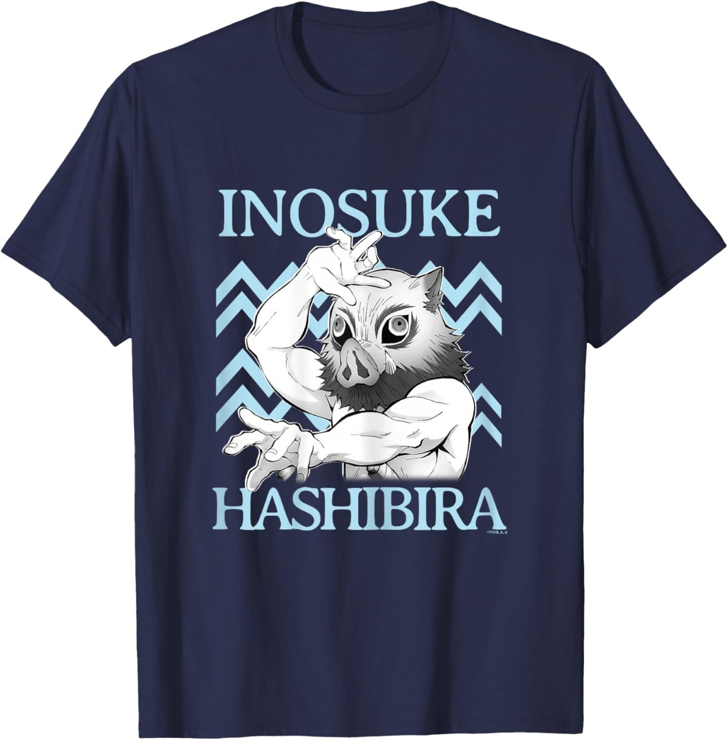 Demon Slayer: Kimetsu no Yaiba Inosuke Vintage Warrior T-Shirt - T-Shirt | Navy