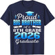 Proud Big Brother of 8th Grade Graduate 2026 Family T-Shirt - T-Shirt | Navy