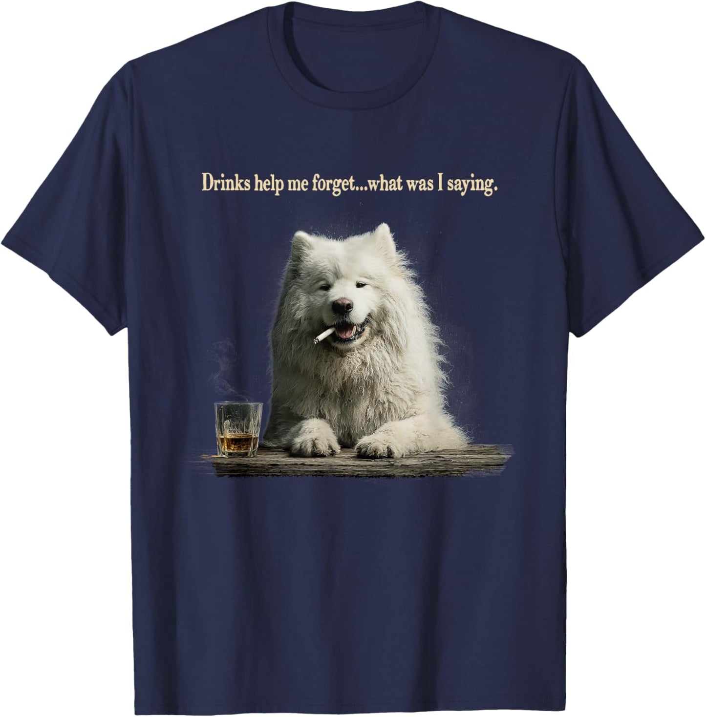Drôle Samoyède Papa Fête des Pères Homme Femme T-Shirt - T-Shirt | Navy