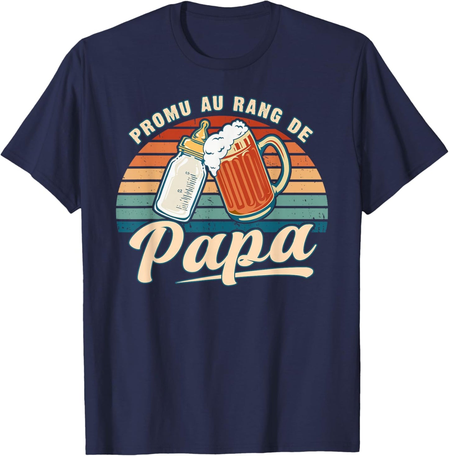 Promoted Dad New Dad Future Dad I Will Become Dad T-Shirt - T-Shirt | Navy