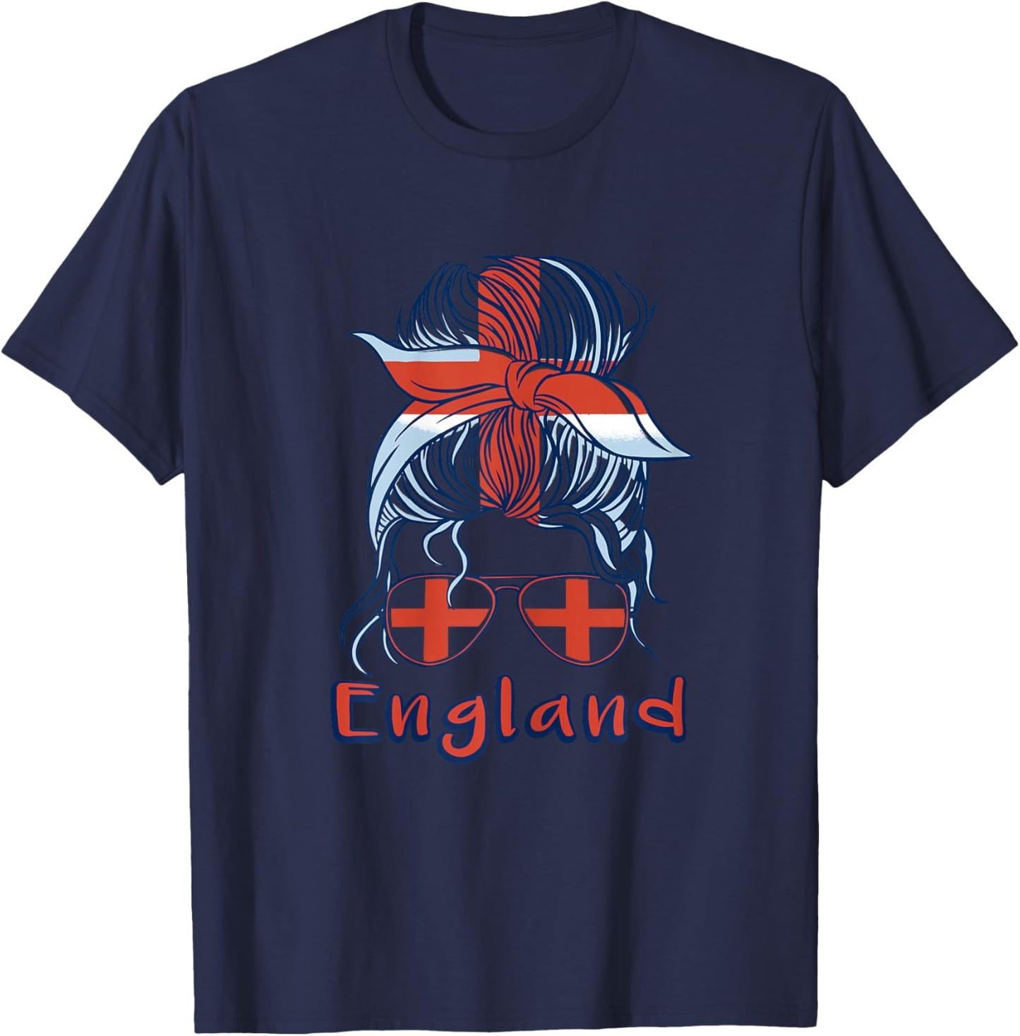 England, Englisch, Mädchen, Damen T-Shirt - T-Shirt | Navy