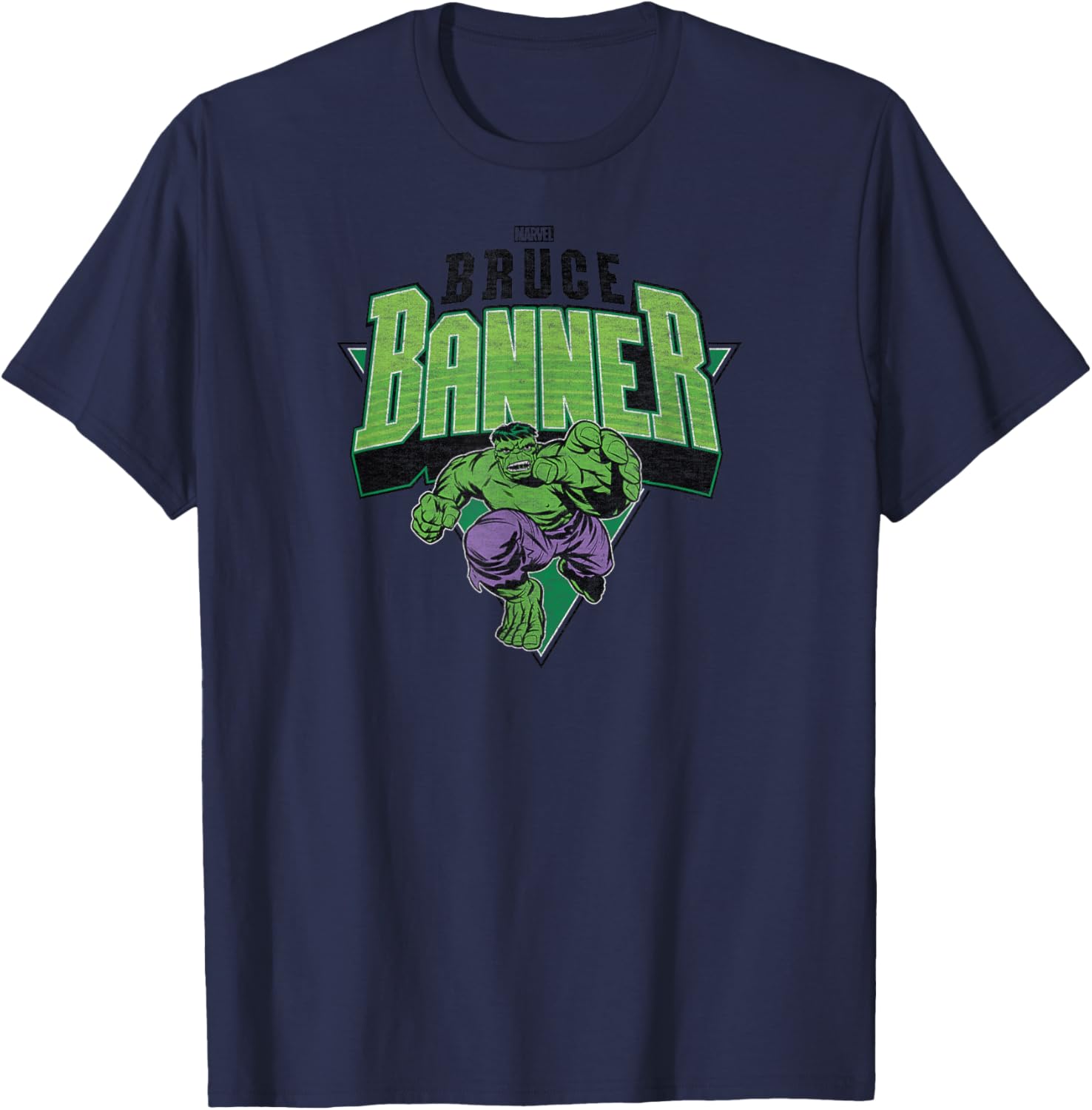 Hulk - Bruce Banner Collegiate T-Shirt - T-Shirt | Navy