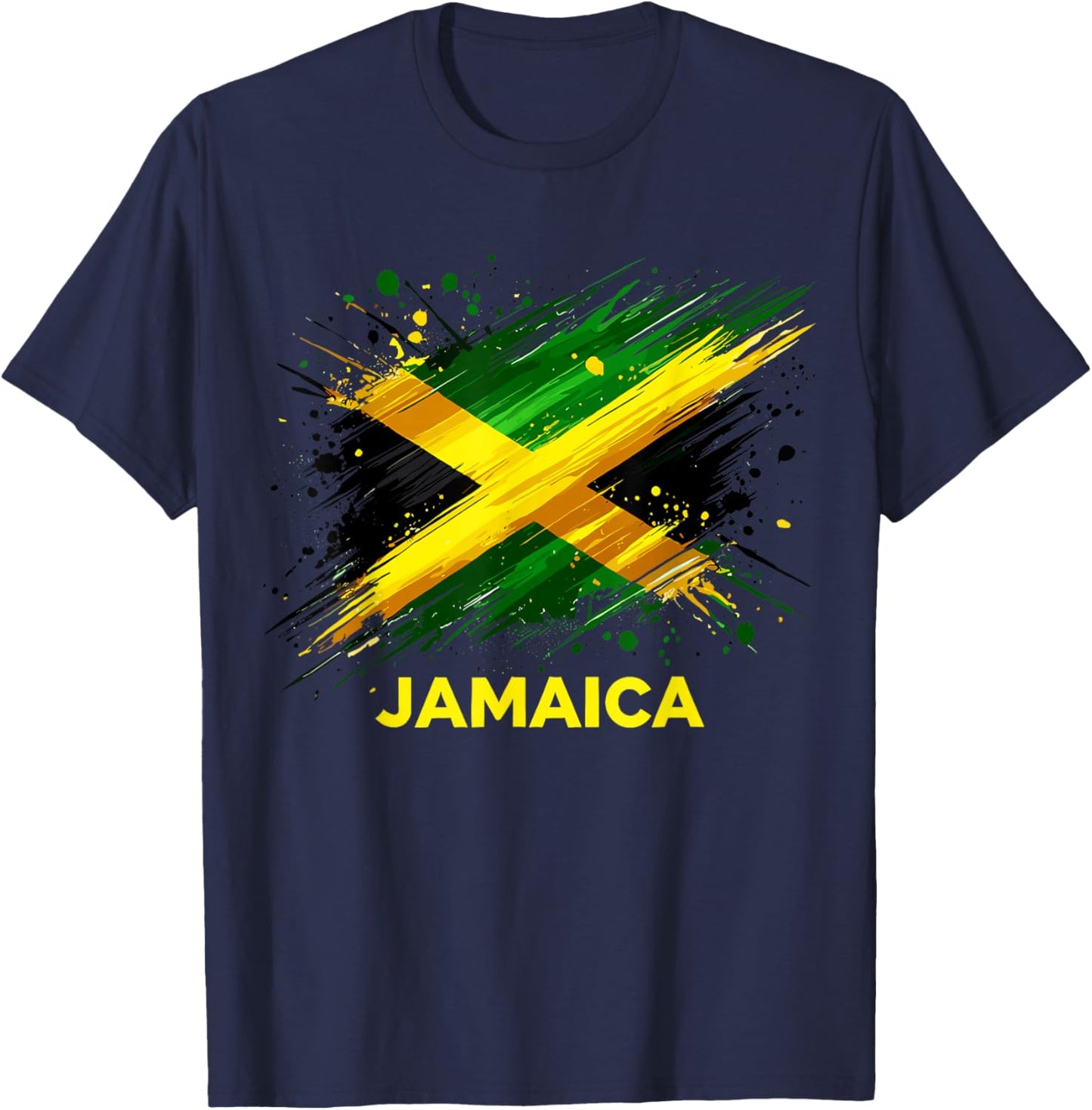 Jamaica Retro Jamaican Flag T-Shirt - T-Shirt | Navy