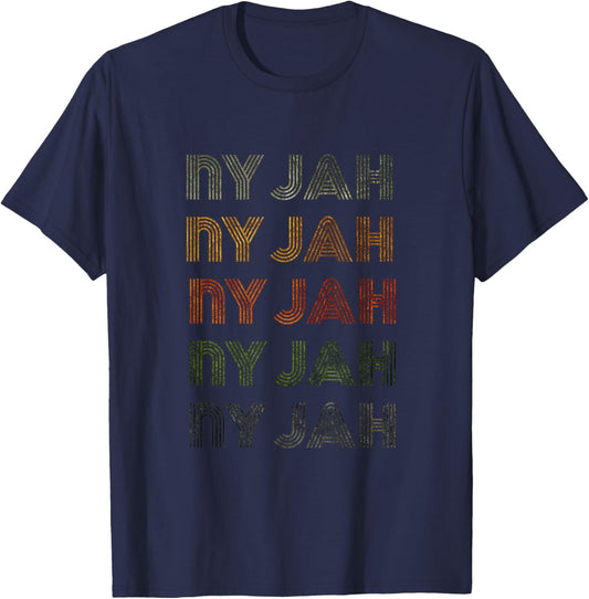 Love Heart Nyjah Grunge Vintage Style Black Nyjah T-Shirt - T-Shirt | Navy