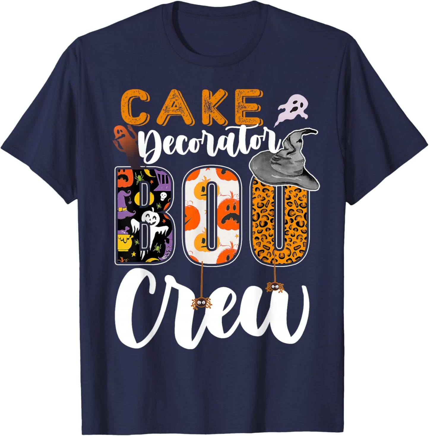 Cake Decorator Boo Crew Halloween Match Pastry Chef T-Shirt - T-Shirt | Navy