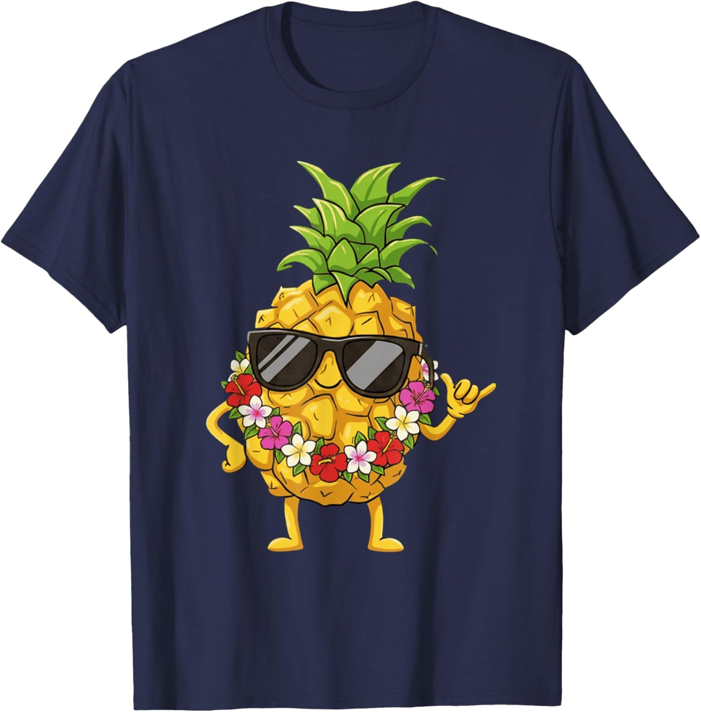 Aloha hawaiianische süße Ananas T-Shirt - T-Shirt | Navy