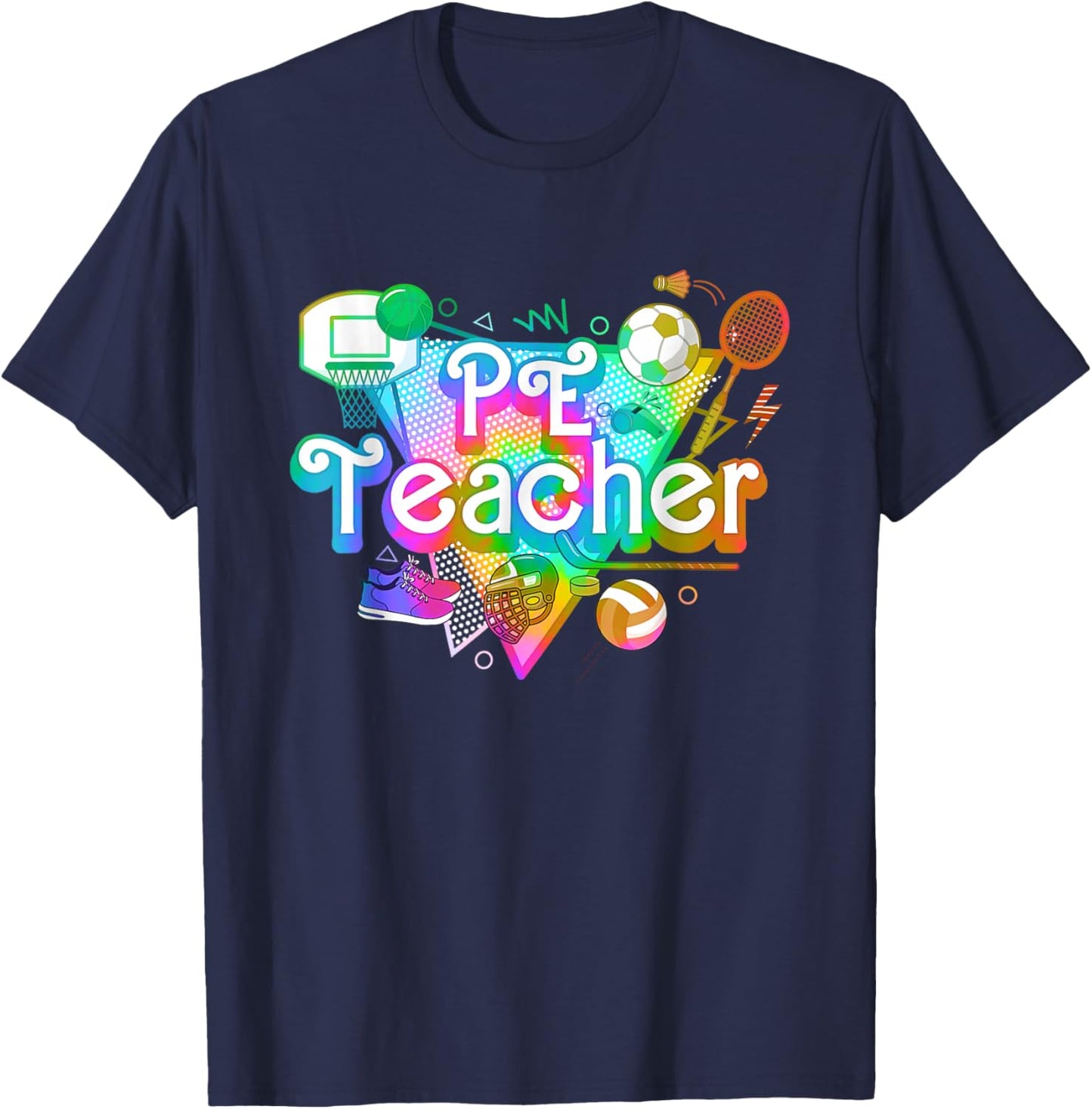 PE Teacher Tie Dye T-Shirt - T-Shirt | Navy