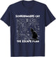 Funny Cat Escape Plan Design Schrodinger Physics Quantum T-Shirt - T-Shirt | Navy