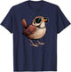 Cool Wren Wearing Sunglasses Bird Watching Lover Funny Humor T-Shirt - T-Shirt | Navy