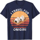 Retro I Travel For Onigiri Vintage Onigiri Food Lover T-Shirt - T-Shirt | Navy