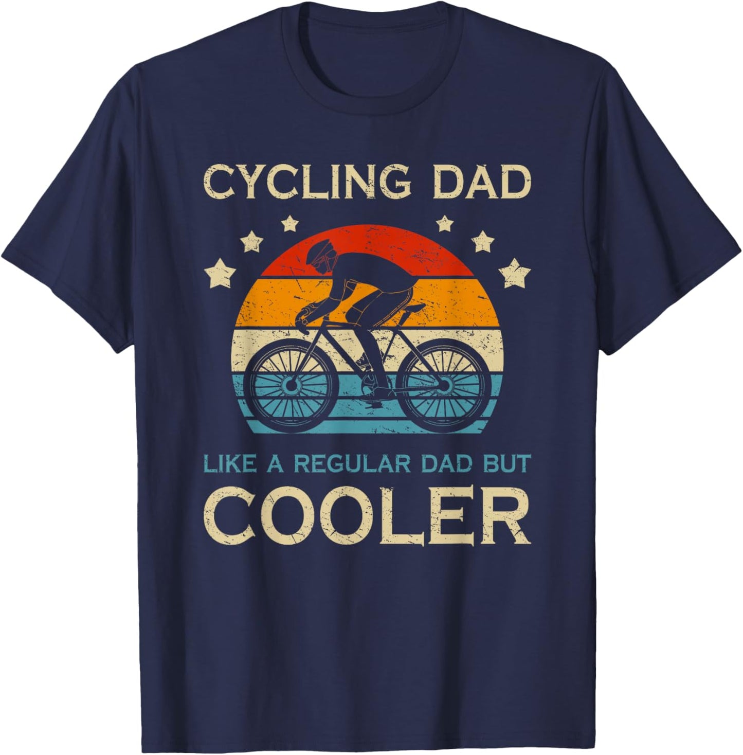 Cycling Dad Radfahrer Papa Vatertag Fahrrad Fahrradfahrer T-Shirt - T-Shirt | Navy