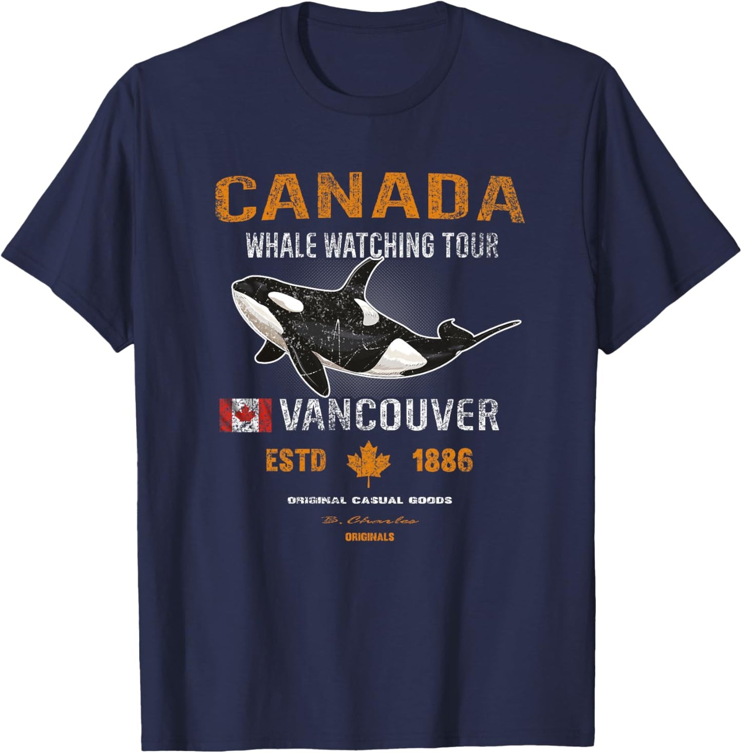 Kanada Toronto Montreal Vancouver Kanada Flaggen Premium T-Shirt - T-Shirt | Navy