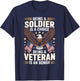 Being a Soldier is Choice Patriotic Eagle Design T-Shirt - T-Shirt | Navy